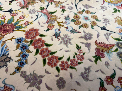 11’4”x16’2” Very Fine Hand-Knotted Persian Tabriz 80 Raj Signed Area Rug