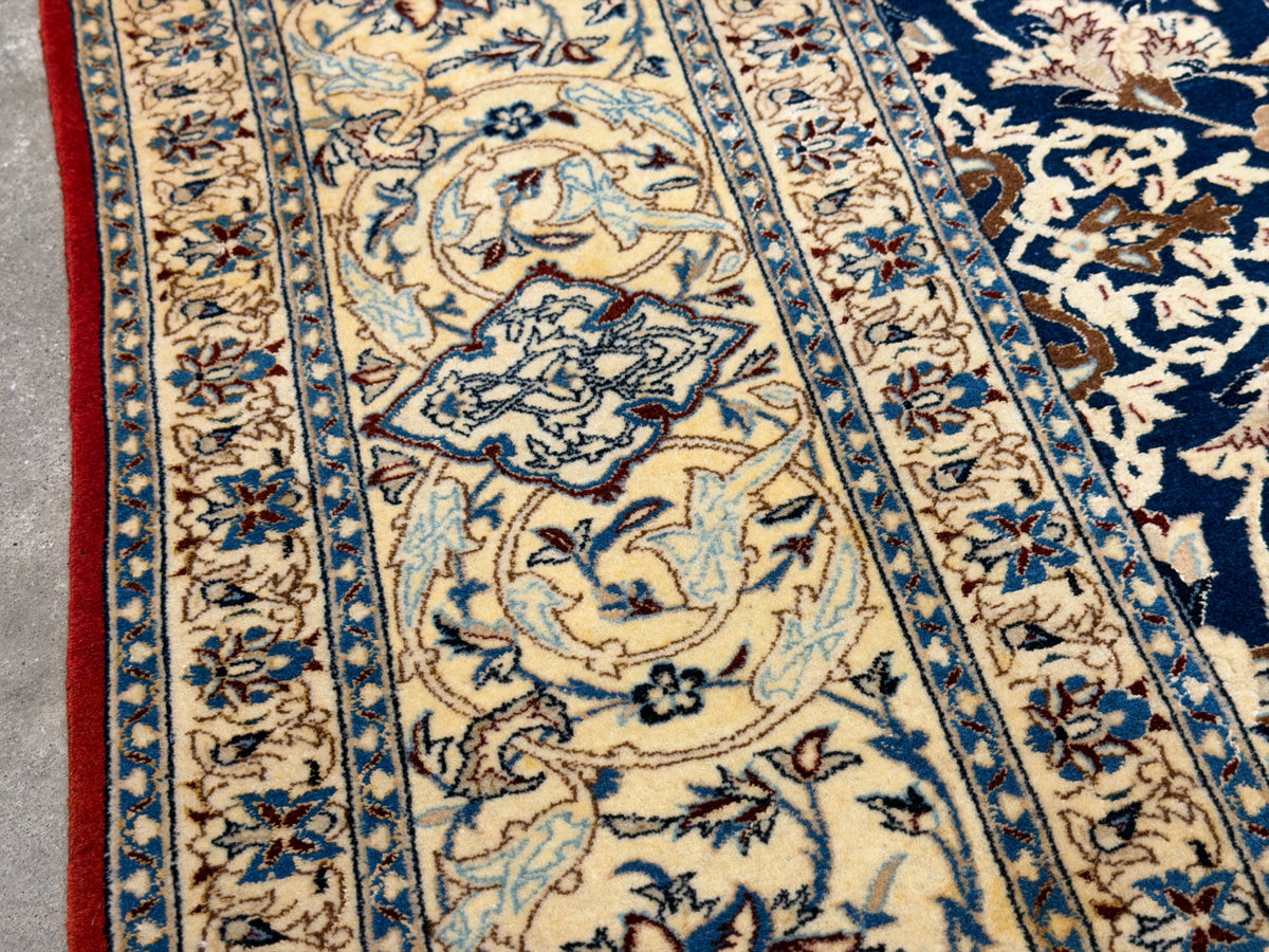 Antique Hand-Knotted Persian Nain Rug - 5’3”x8’