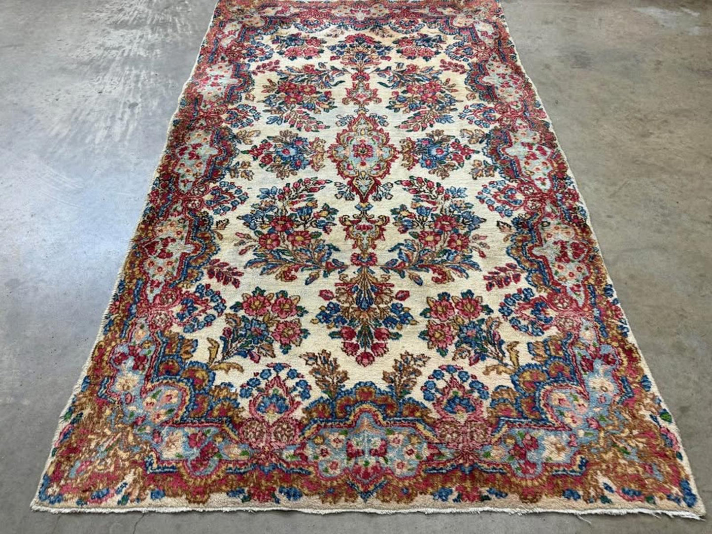 3’x4’11” Antique Persian Kerman Rug