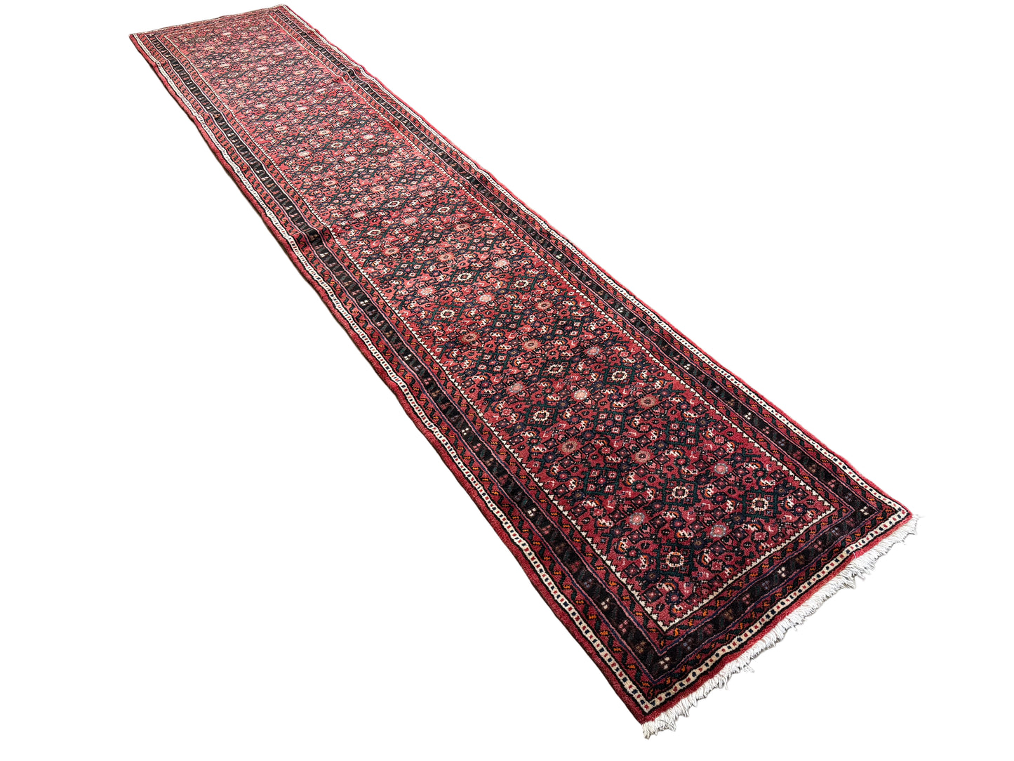 Hand-Knotted Hosseinabad Runner - 2’9”x13’