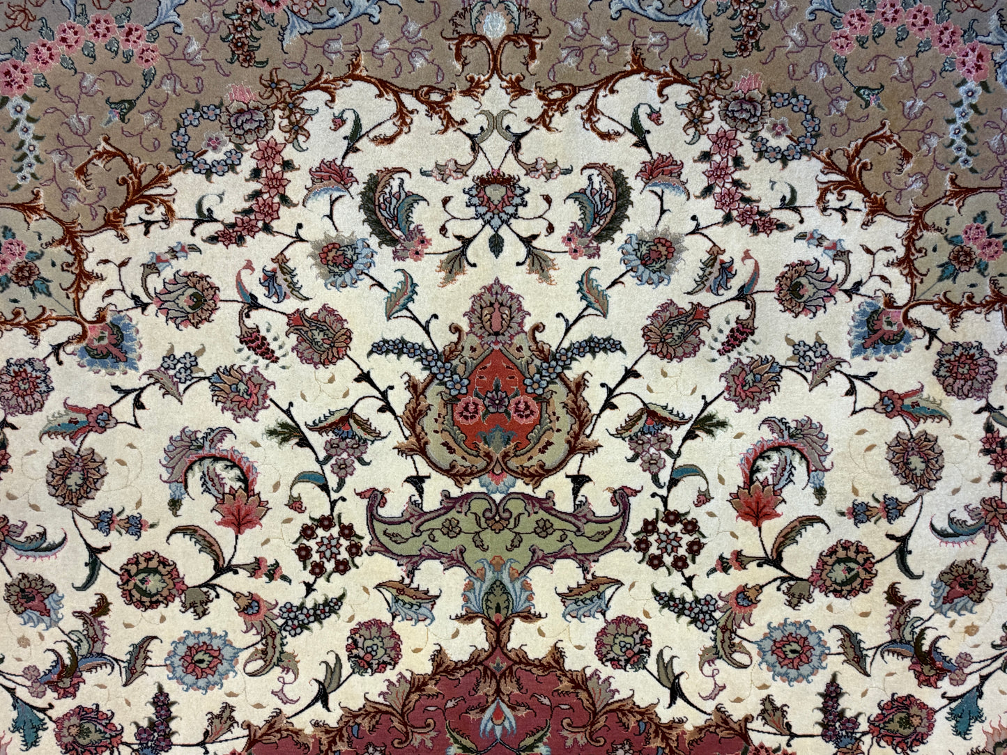 10’x12’9” Fine Hand-Knotted Persian Tabriz Area Rug