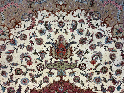10’x12’9” Fine Hand-Knotted Persian Tabriz Area Rug