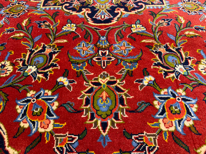Hand-Knotted Persian Kashan Rug - 9’11”x13’