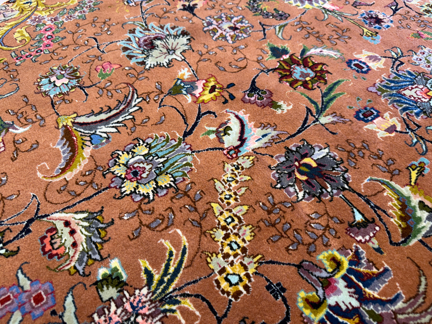 Hand-Knotted 60 Raj Persian Tabriz Rug - Signed Alizadeh - 9’7”x13’4”