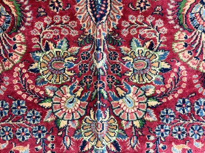 9’11”x13’6” Antique Hand-Knotted Fine Kork Wool Persian Sarouk Area Rug Handmade