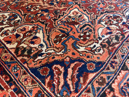 9’1”x11’9” Hand-Knotted Persian Heriz Area Rug