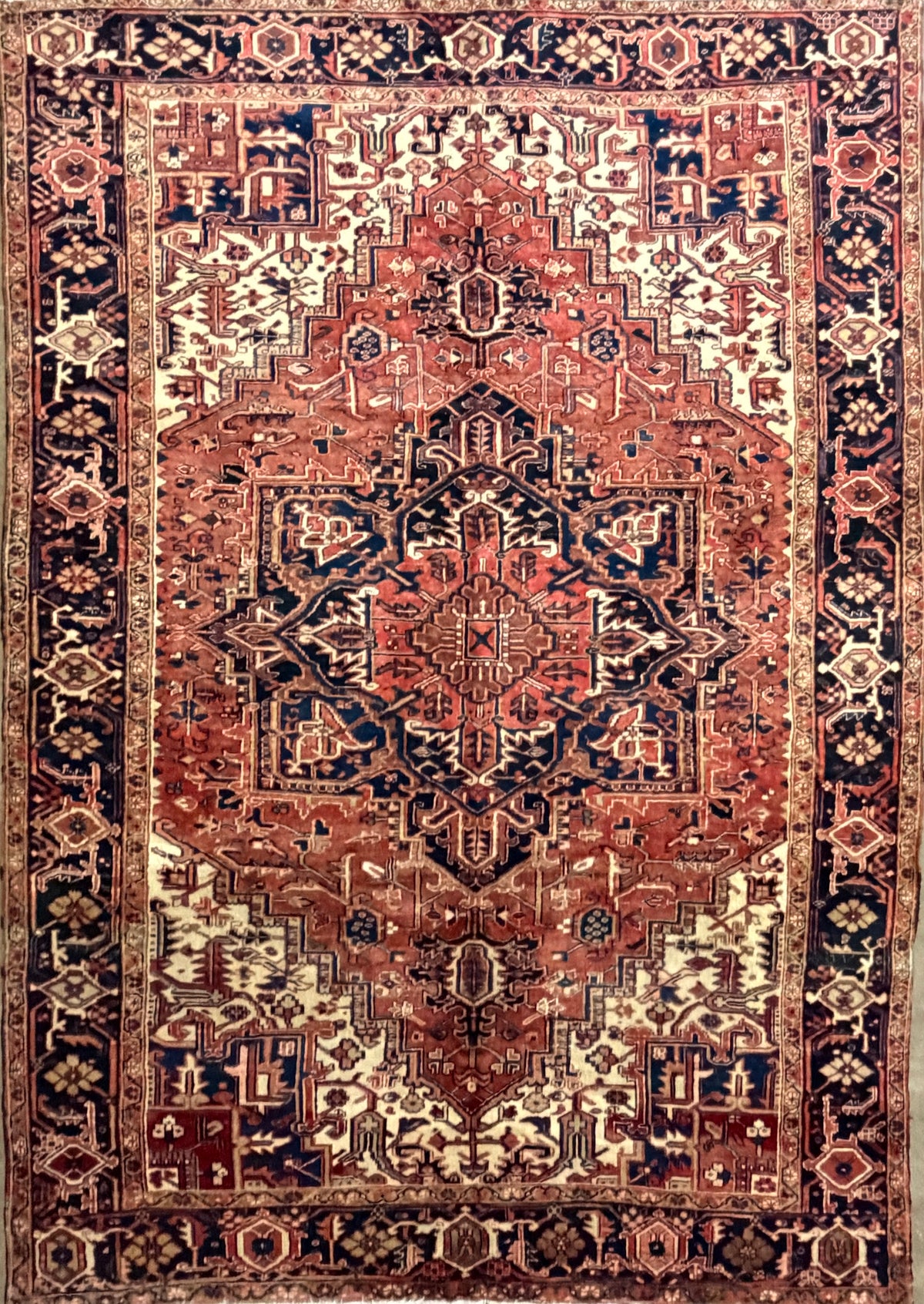 Hand-Knotted Persian Heriz Rug - 8’6”x12’3”