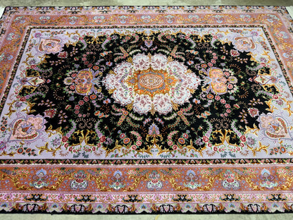 Hand-Knotted 80 Raj Persian Tabriz Rug - Signed Benam - 6’8”x10’