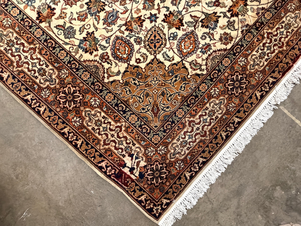 Hand-Knotted Persian Tabriz Rug- Signed - 7’10”x9’10”