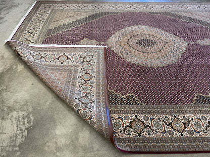 Hand-Knotted Persian Tabriz Mahi Rug - 10’x13’3”