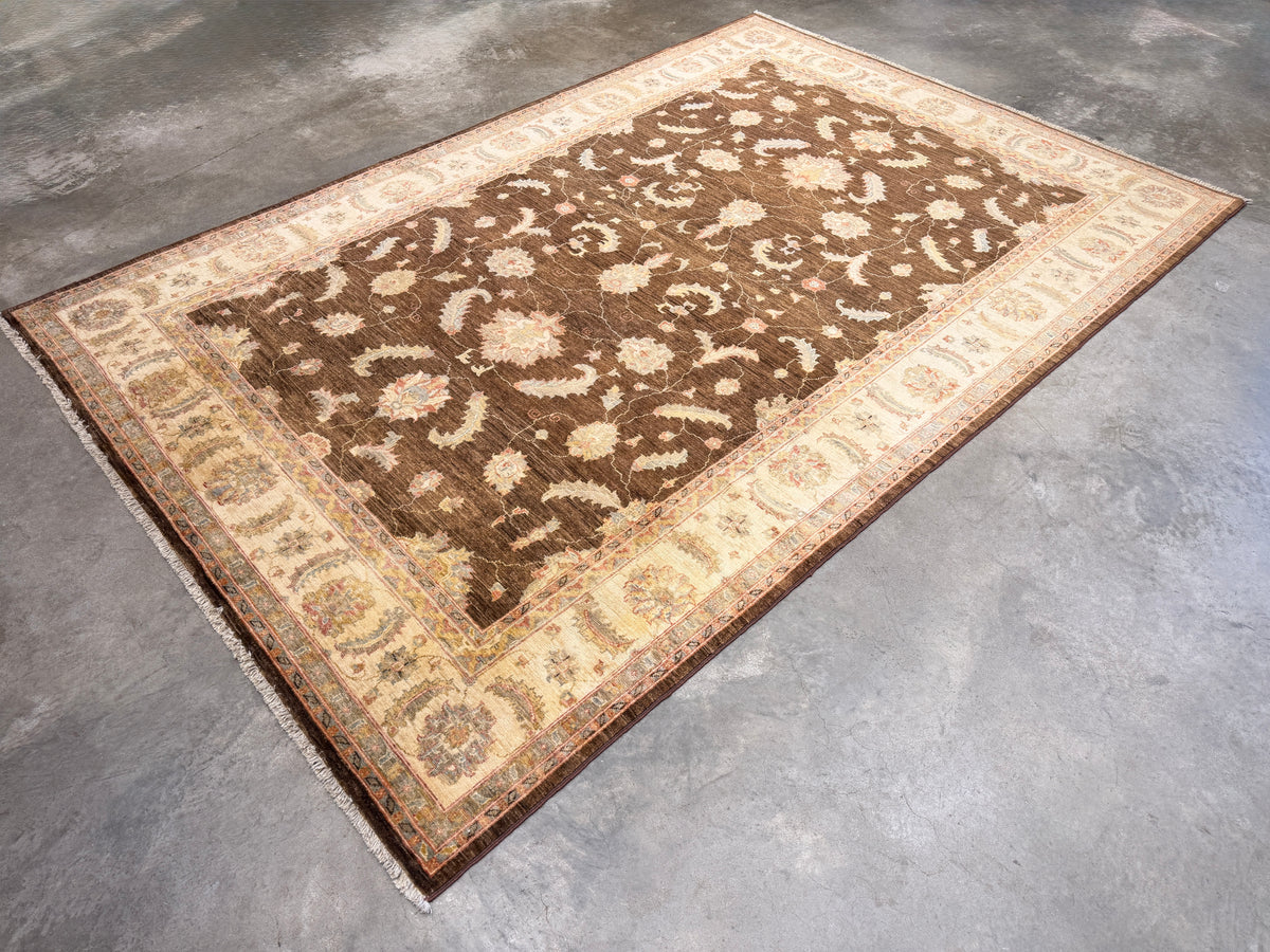 Hand-Knotted Pishawar Rug - 6'3"x9'7"