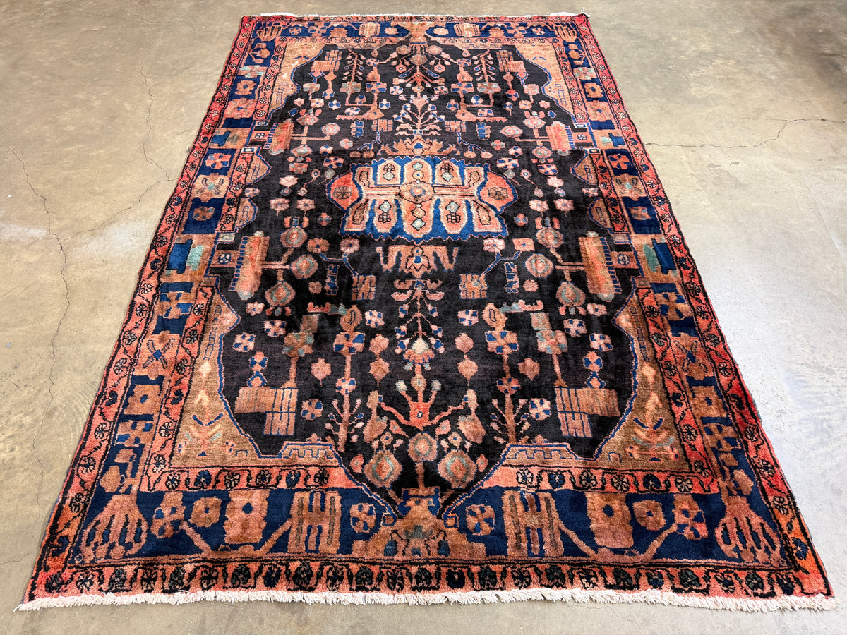 Hand-Knotted Persian Nahavand Rug - 5’x7’10”