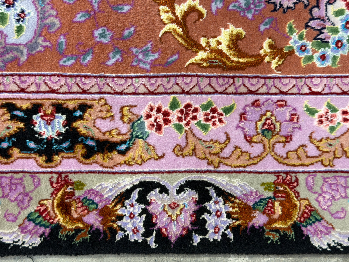 Hand-Knotted 80 Raj Persian Tabriz Rug - Signed Benam - 6’8”x10’