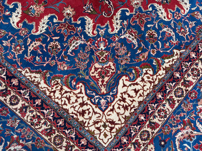Hand-Knotted Persian Isfahan Rug - 13’9”x18’2”