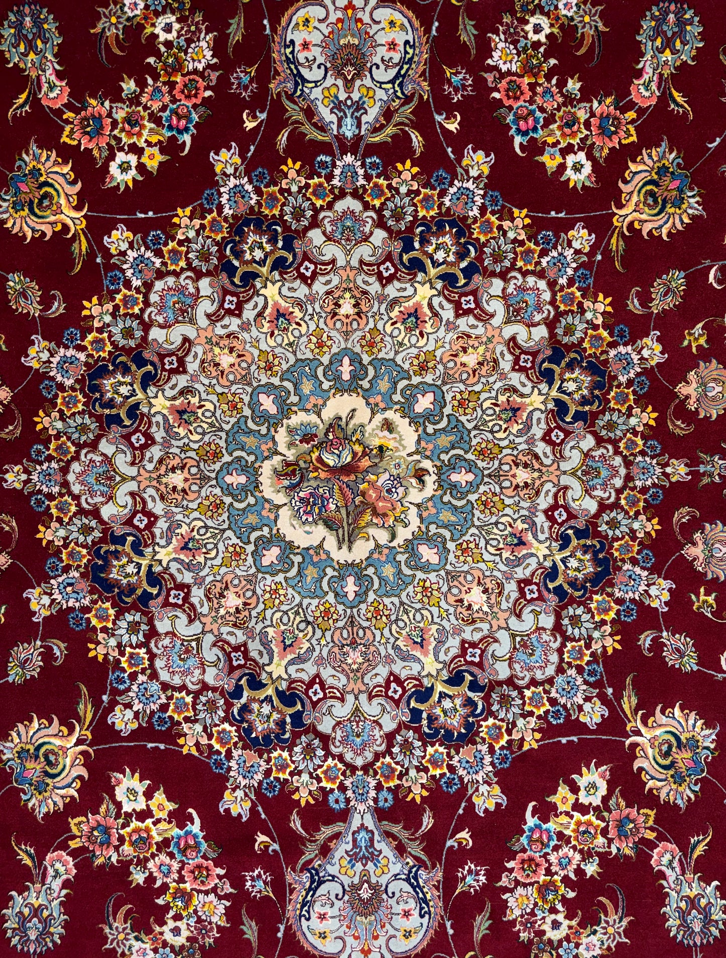 Hand-Knotted 70 Raj Persian Tabriz Rugs - Signed Gharabaghi - 9’10”x13’2”