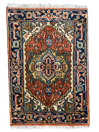 Hand-Knotted IndoHeriz Rug - 2’x3’
