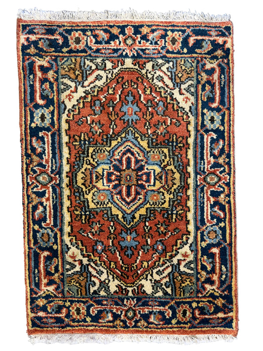 Hand-Knotted IndoHeriz Rug - 2’x3’