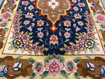 Hand-Knotted Persian Tabriz Rug - 1’x1’6”