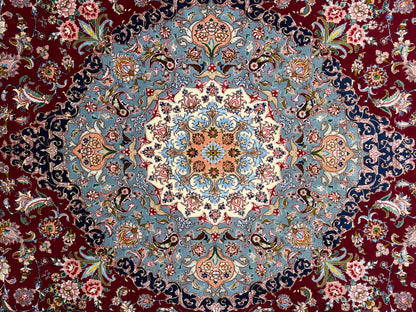 Hand-Knotted 80 Raj Persian Tabriz Rug - Signed - 9’9”x13’6”