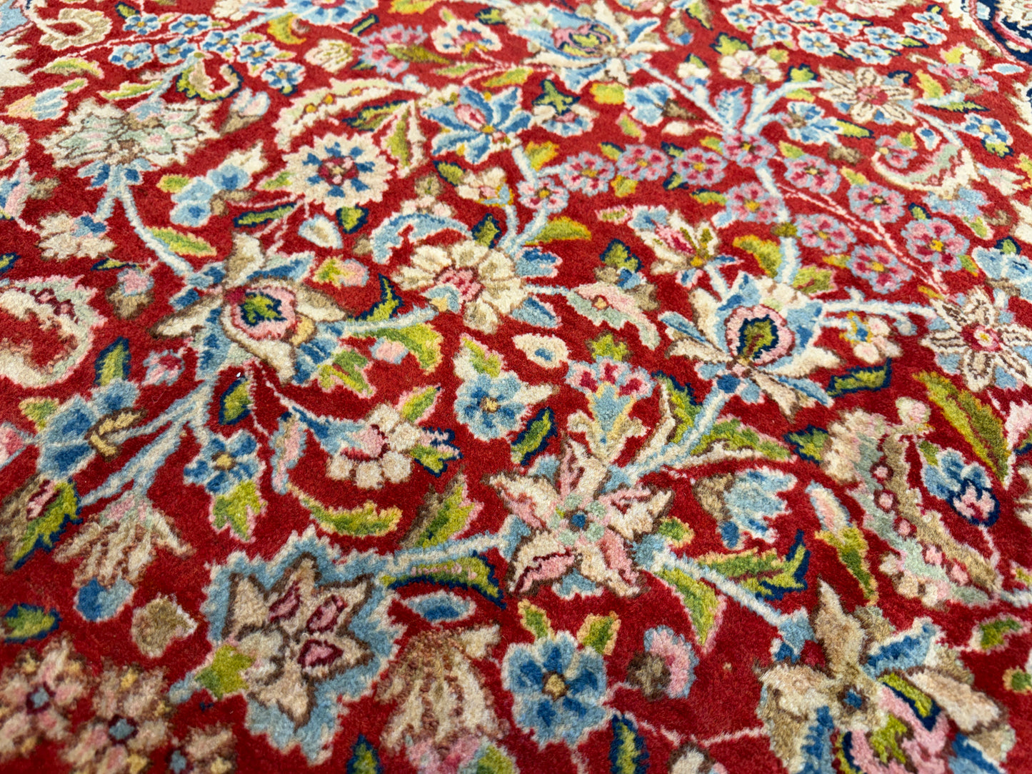 Antique Hand-Knotted Persian Kerman Rug - 9’11”x13’4”