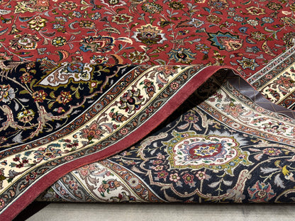 13’3”x20’2” Hand-Knotted 55 Raj Persian Tabriz Rug