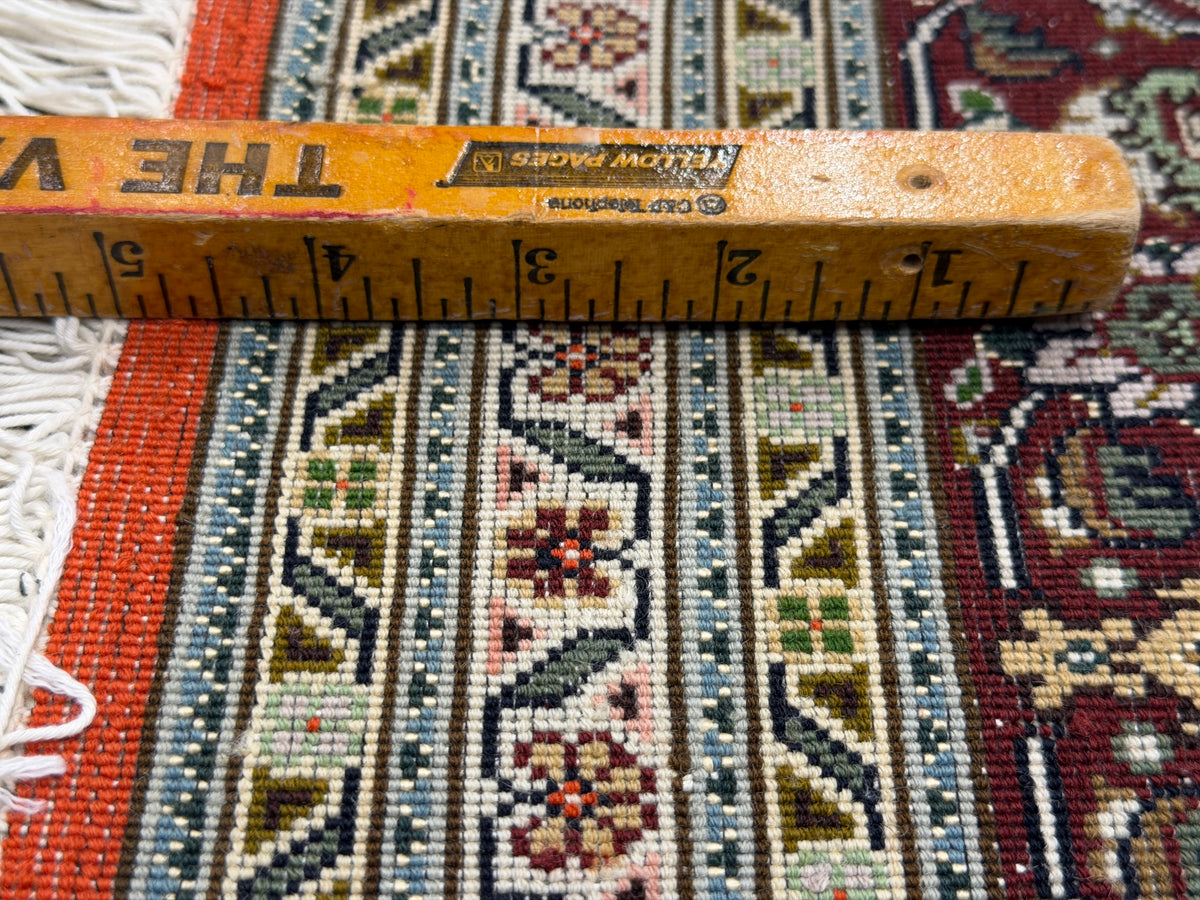 Hand-Knotted Persian Tabriz Mahi Rug - 6'6"x9'6"