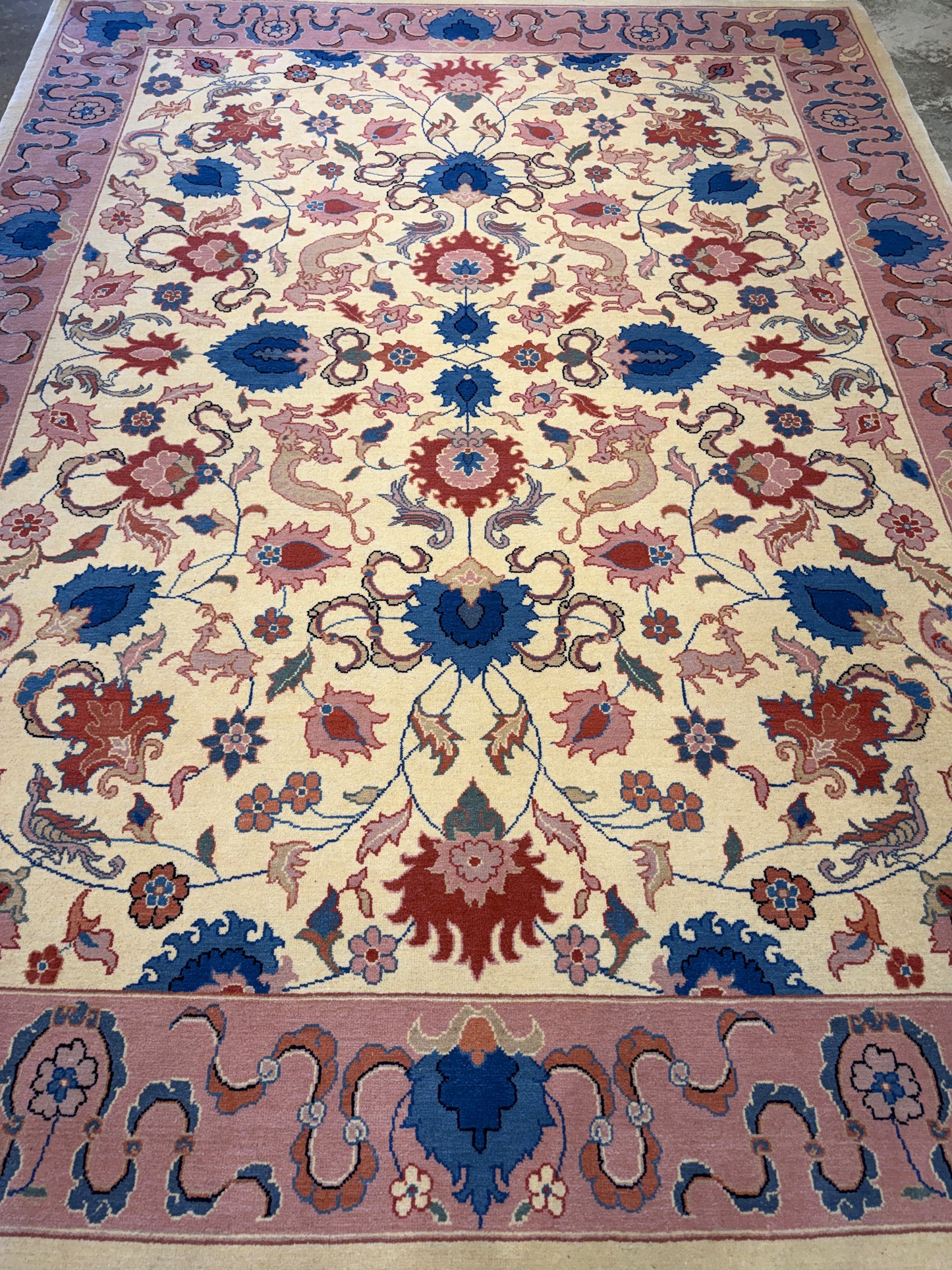 7’10”x10’2” Hand-Knotted Wool Tabriz Romanian Area Rug