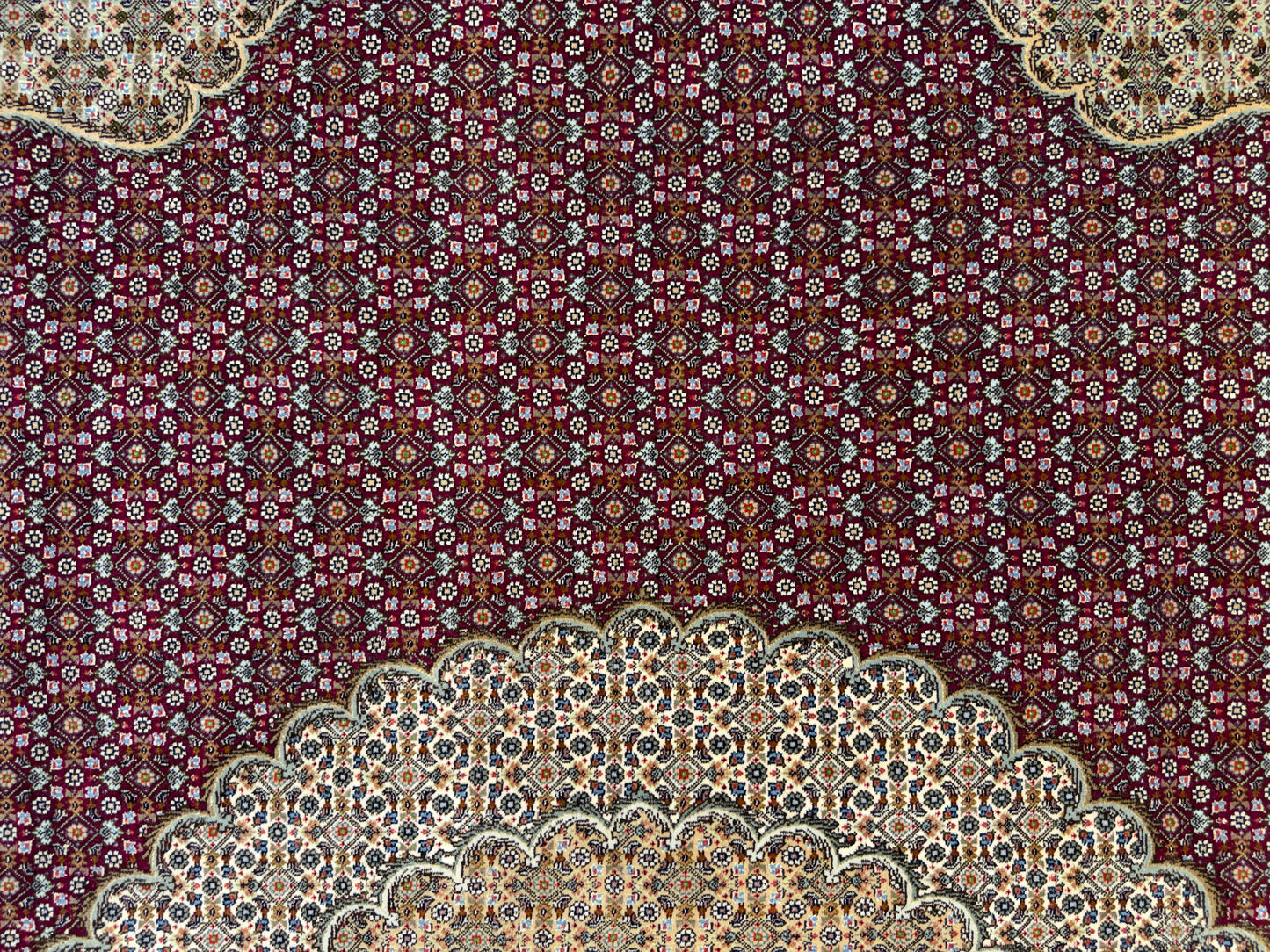 Hand-Knotted Persian Tabriz Mahi Rug - 10’x13’5”