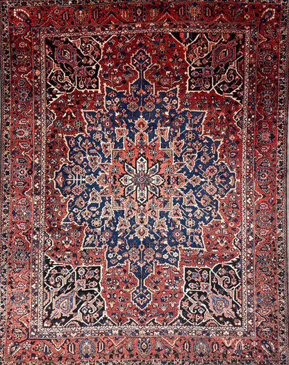 9’8”x12’6” Hand-Knotted Persian Bakhtiari Area Rug