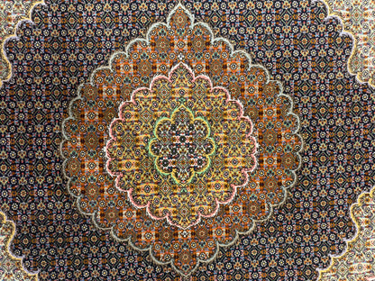 Hand-Knotted Persian Tabriz Mahi Rug - 4'10"x6'4"