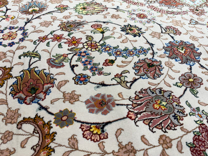 Hand-Knotted 60 Raj Persian Tabriz Rug - 9’10”x13’7”