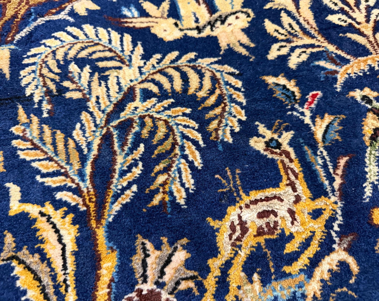 2’9”x4’2” Fine Antique Hand-Knotted Wool Kashan Tree of Life Persian Rug 2x4 Pictorial Handmade Carpet