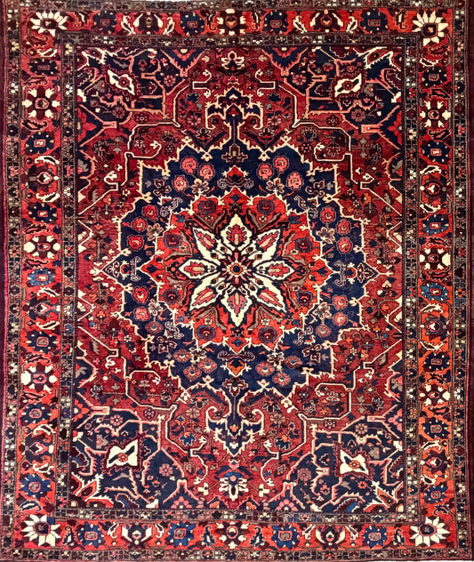 Hand-Knotted Persian Bakhtiari Rug - 10’x11’10”