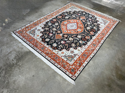 Hand-Knotted Persian Tabriz 60 Raj  Rug - 5'x6'7"