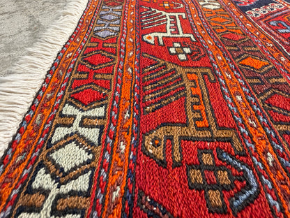 Flatweave Persian Qashghai Rug - 2’1”x3’8”
