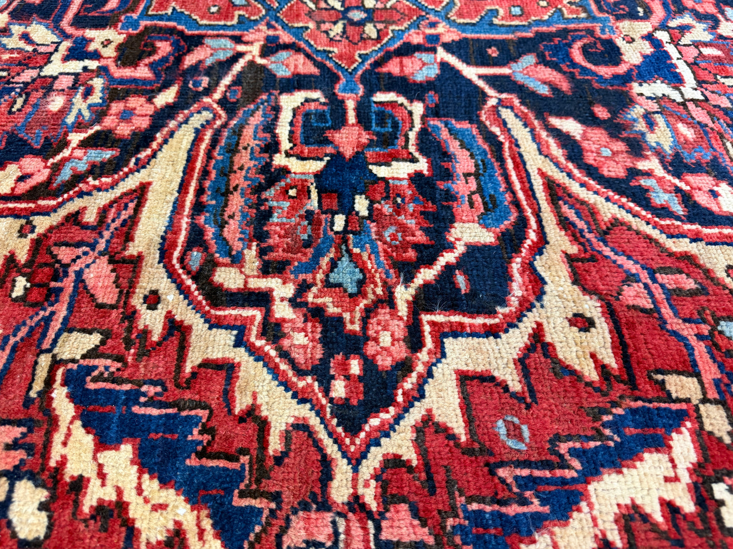 Hand-Knotted Persian Heriz Rug - 9’6”x12’9”