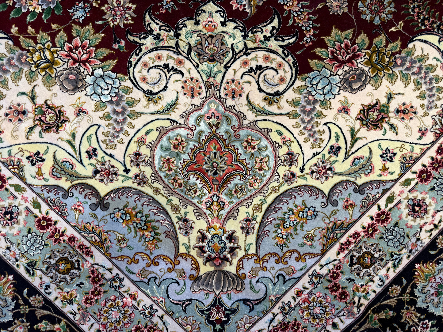 11’4”x16’6” Hand-Knotted 70 Raj Persian Tabriz Rug