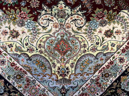 11’4”x16’6” Hand-Knotted 70 Raj Persian Tabriz Rug