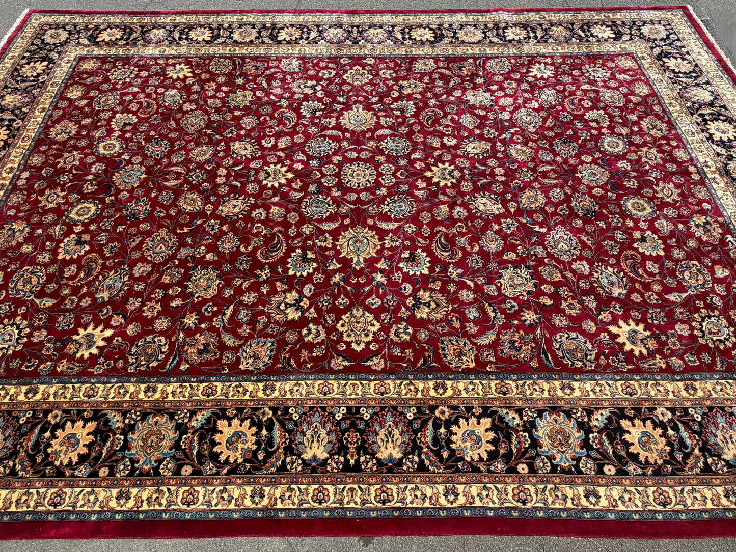 Hand-Knotted Persian Mashad Rug - Signed Hashemi - 9’11”x13’