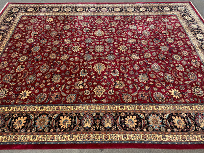 Hand-Knotted Persian Mashad Rug - Signed Hashemi - 9’11”x13’