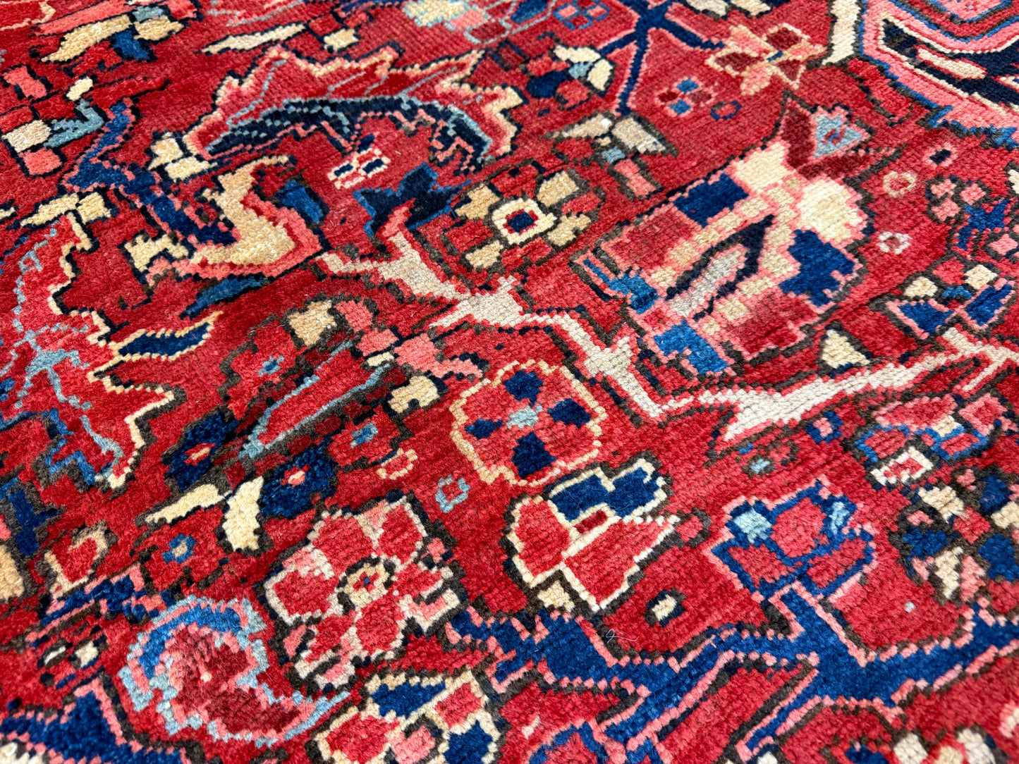 Hand-Knotted Persian Heriz Rug - 9’6”x12’9”