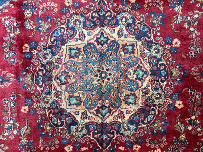 Hand-Knotted Wool Mashad Rug - 9’7”x12’5”
