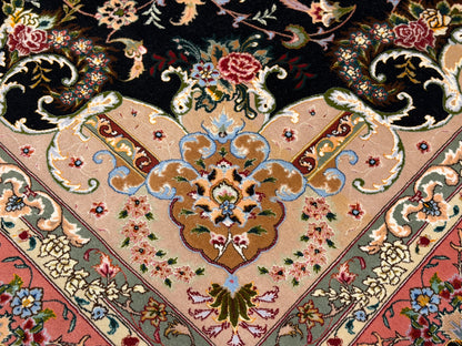 Hand-Knotted 60 Raj Persian Tabriz Rug - 6'9"x10'5"