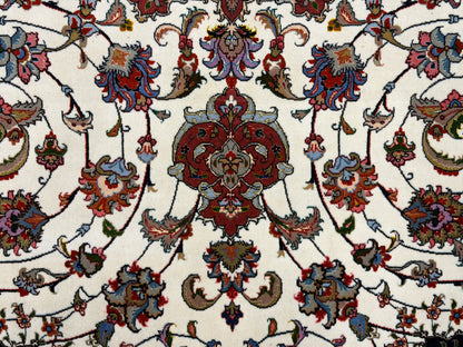 Hand-Knotted 60 Raj Persian Tabriz Rug - 6'2"x9'3"