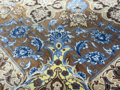 Hand-Knotted Silk Persian Qum Rug - Signed Ahmadi - 3’3”x4’10”