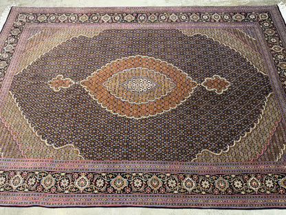Hand-Knotted Persian Tabriz Mahi Rug - 6'7"x9'9"