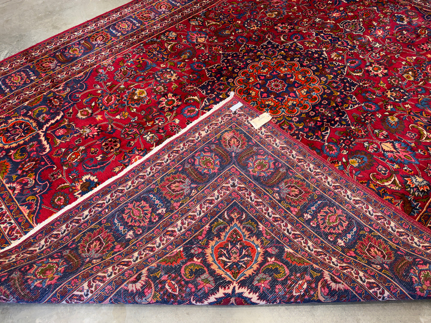 Antique Hand-Knotted Persian Mashad Rug - 9’6”x12’8”