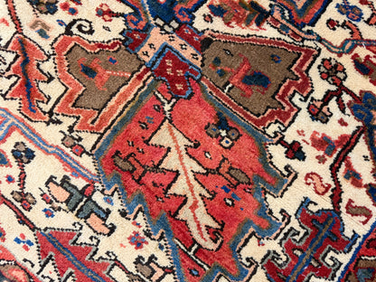 Hand-Knotted Persian Heriz Rug - 9’1”x11’11”