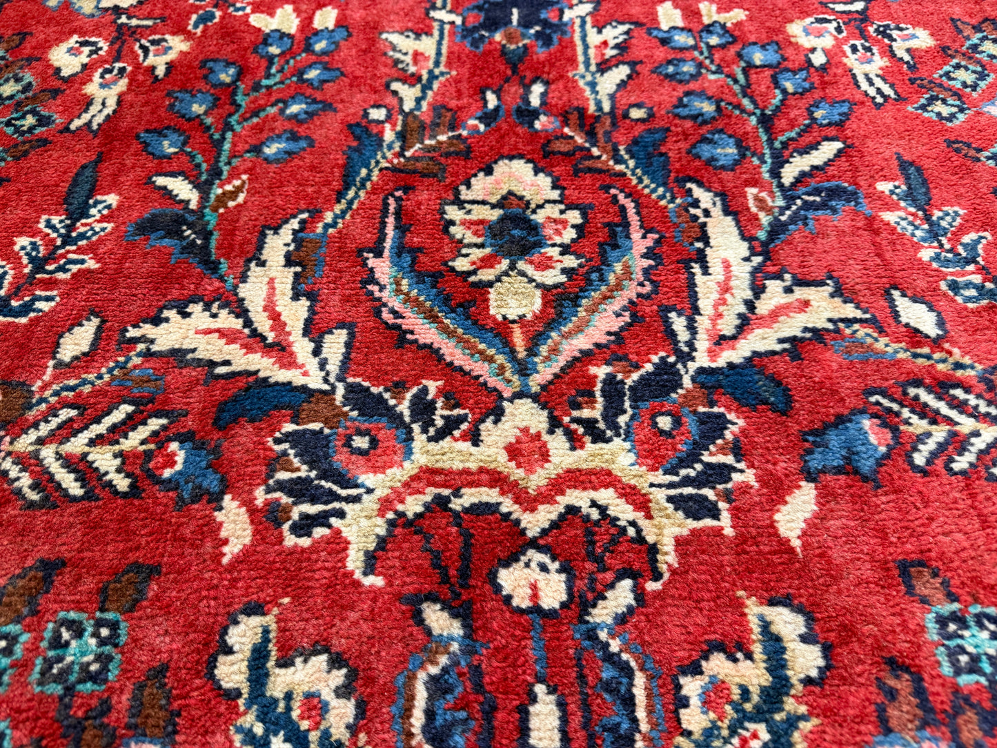 Hand-Knotted Persian Sarouk Rug - 10’8”x14’6”