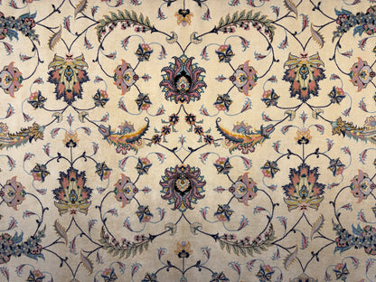 9’9”x13’4” Very Fine Hand-Knotted Persian Tabriz 80 Raj Signed Area Rug